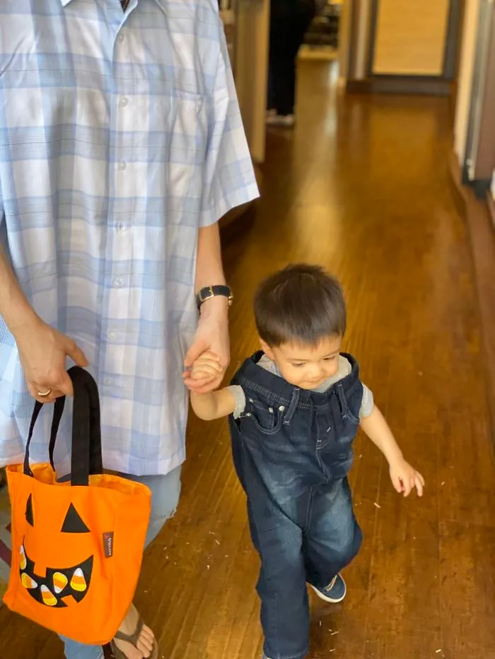 Mi hijo quería disfrazarse de pantalones