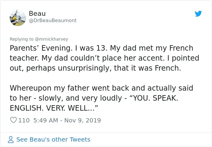 Grown-Up Kids Share The Most Embarrassing Things Their Parents Ever Did In Front Of Them (30 Tweets)