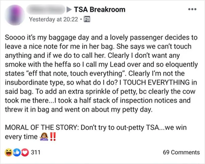 Turns Out, TSA Employees Have A Secret Facebook Group With 18,000 People And Here Are Some Of Their Worst Vents