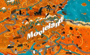 2 Years After Creating The Map Of Movieland With More Than 1,800 Movies, I Teamed Up With An Artist To Create Illustrated Maps For Movie Buffs
