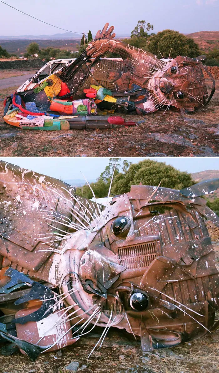 Artist Turns Trash Into Animals To Remind Us About Pollution (30 New Pics)
