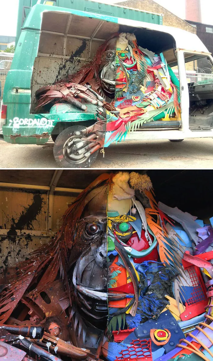 Artist Turns Trash Into Animals To Remind Us About Pollution (30 New Pics)