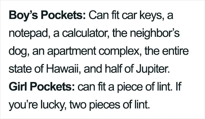 30 Posts That Show How Much Women Want Pockets In Their Clothes