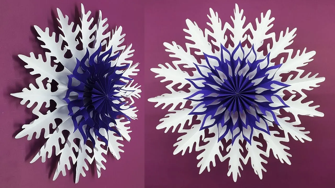 DIY 3D Cutting Paper Snowflakes | Christmas Decor Ornaments | Christmas Decoration Ideas
