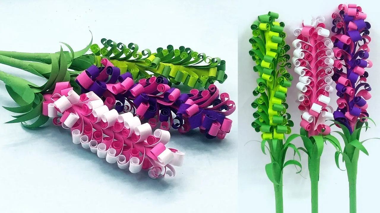 How To Make Flower Stick White Paper-Easy Flower Stick Make-Paper Flower Stick Tutorial!