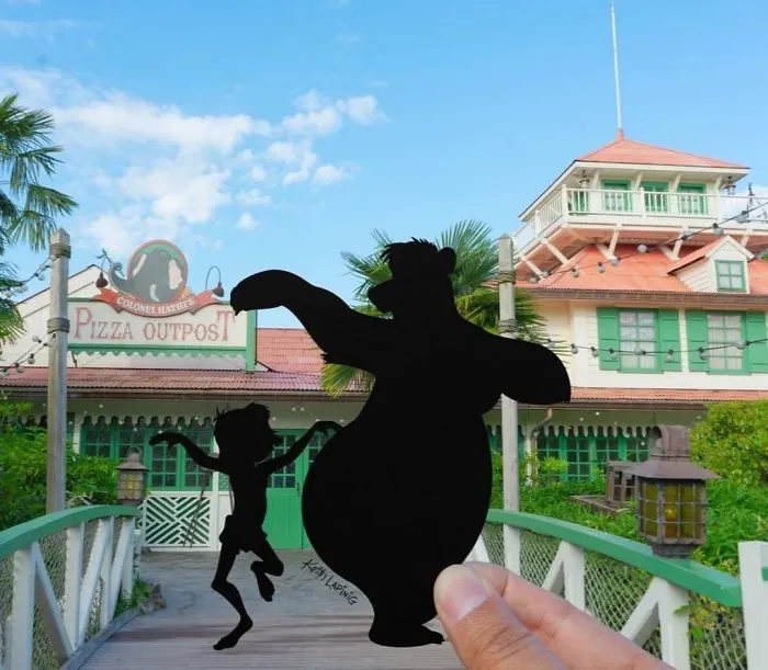 I Travel Around Disneylands Around The World To Hold Up Paper Cut-Outs Of Famous Characters And Scenes (86 Pics)