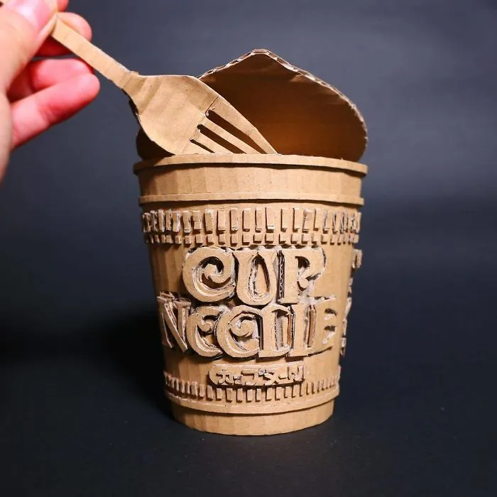 Japanese Woman Converts Amazon Boxes Into Intricate Sculptures (30 New Pics)