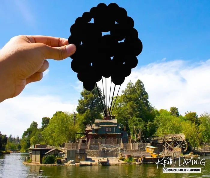 I Travel Around Disneylands Around The World To Hold Up Paper Cut-Outs Of Famous Characters And Scenes (86 Pics)