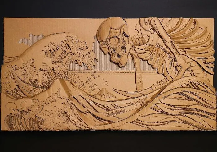 Japanese Woman Converts Amazon Boxes Into Intricate Sculptures (30 New Pics)