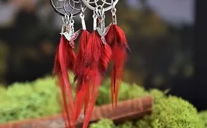 Zero Waste, Boho Earrings, Made Of Bird Feathers