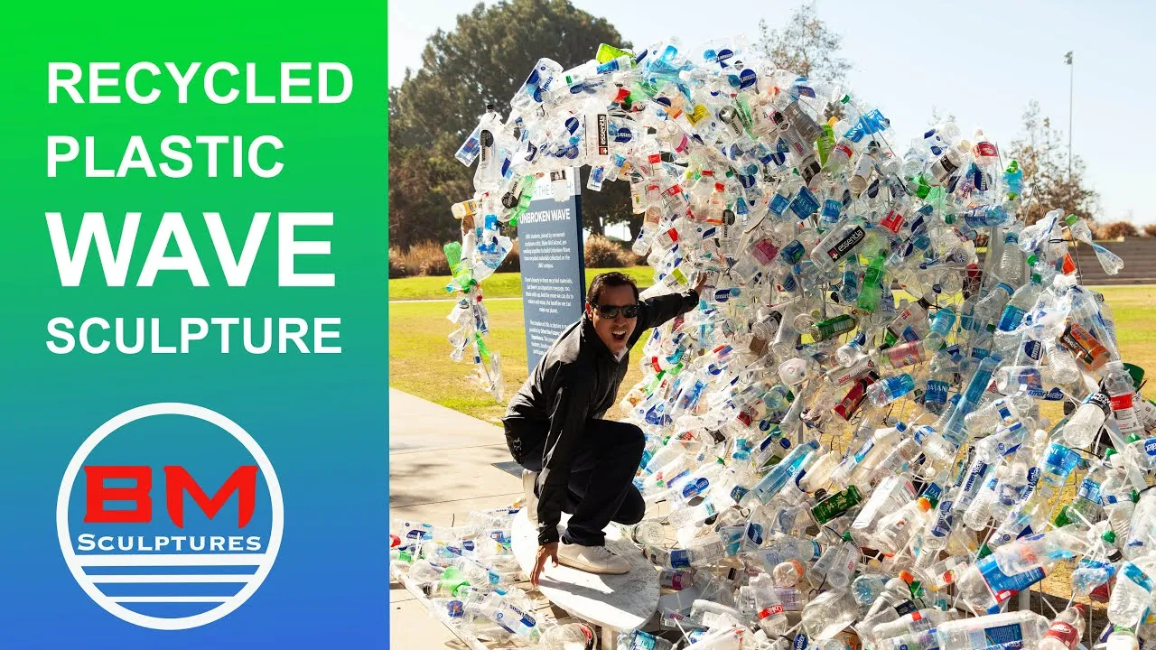 I Created A Wave Out Of Hundreds Of Recycled Plastic Bottles