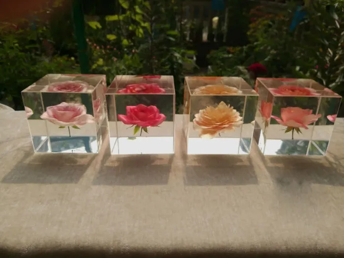 Flower Resin Art, Dried Flower Resin Paperweight