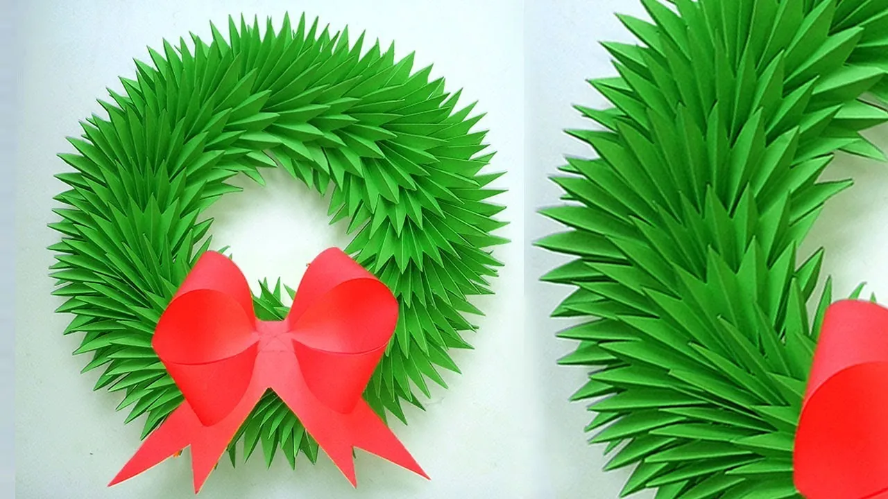 How To Make Paper Wreath For Christmas Decorations Ideas