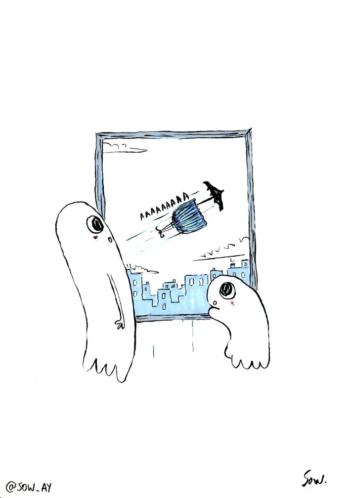 The Adventures Of A Little Ghost And His Cute Dog That I Drew For This Year's Inktober