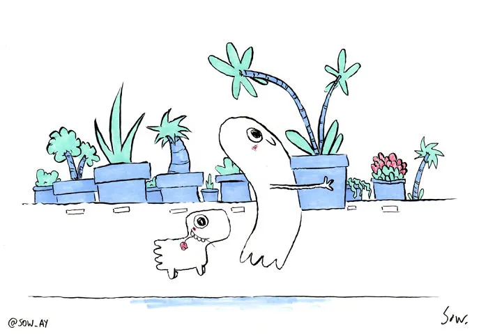 The Adventures Of A Little Ghost And His Cute Dog That I Drew For This Year's Inktober