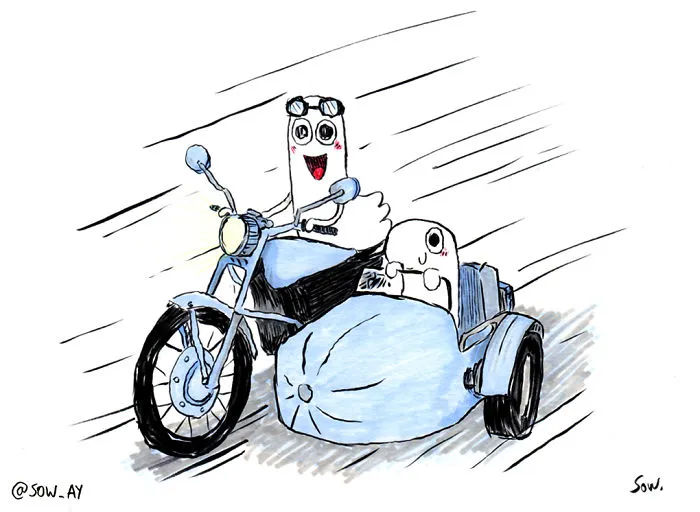 The Adventures Of A Little Ghost And His Cute Dog That I Drew For This Year's Inktober