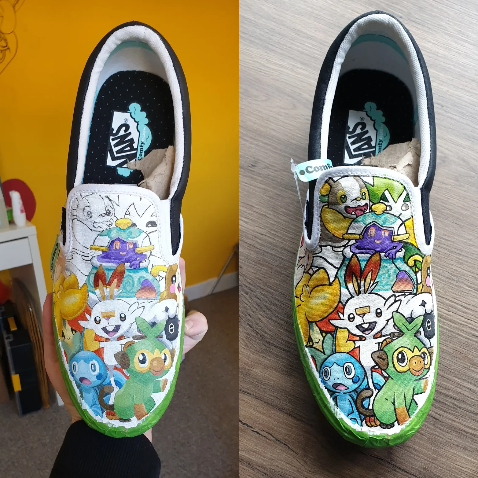 Custom Painted Vans- Pokemon - Sword & Shield