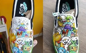 Custom Painted Vans- Pokemon - Sword & Shield