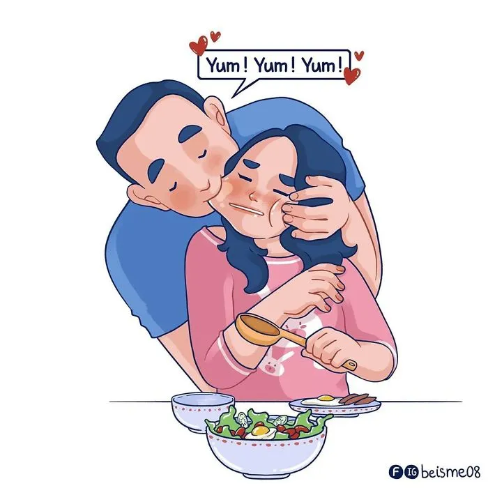 Artist Depicts Her Relationship With Her Boyfriend In 31 Illustrations