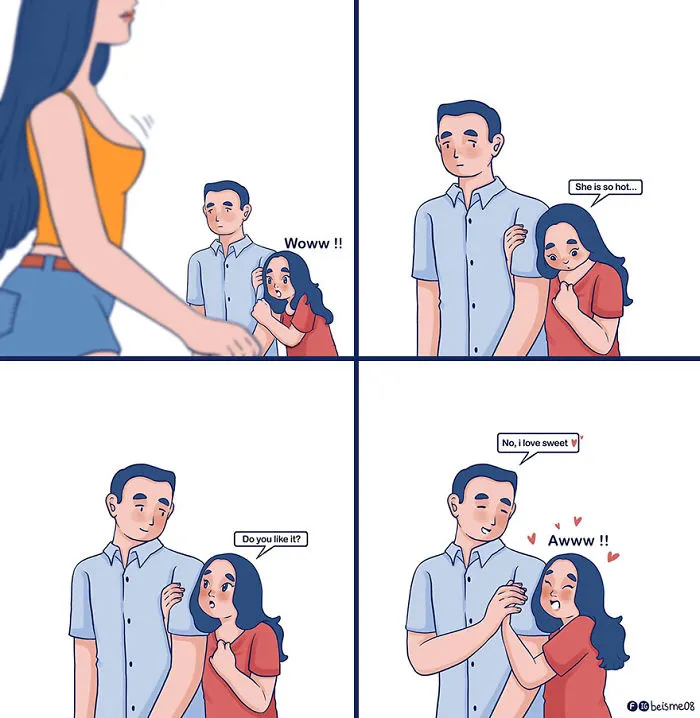 Artist Depicts Her Relationship With Her Boyfriend In 31 Illustrations