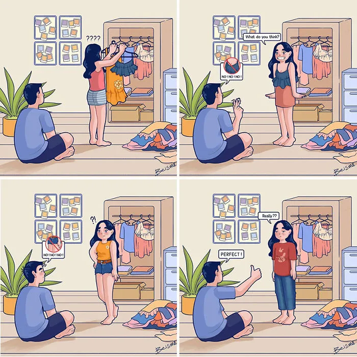 Artist Depicts Her Relationship With Her Boyfriend In 31 Illustrations