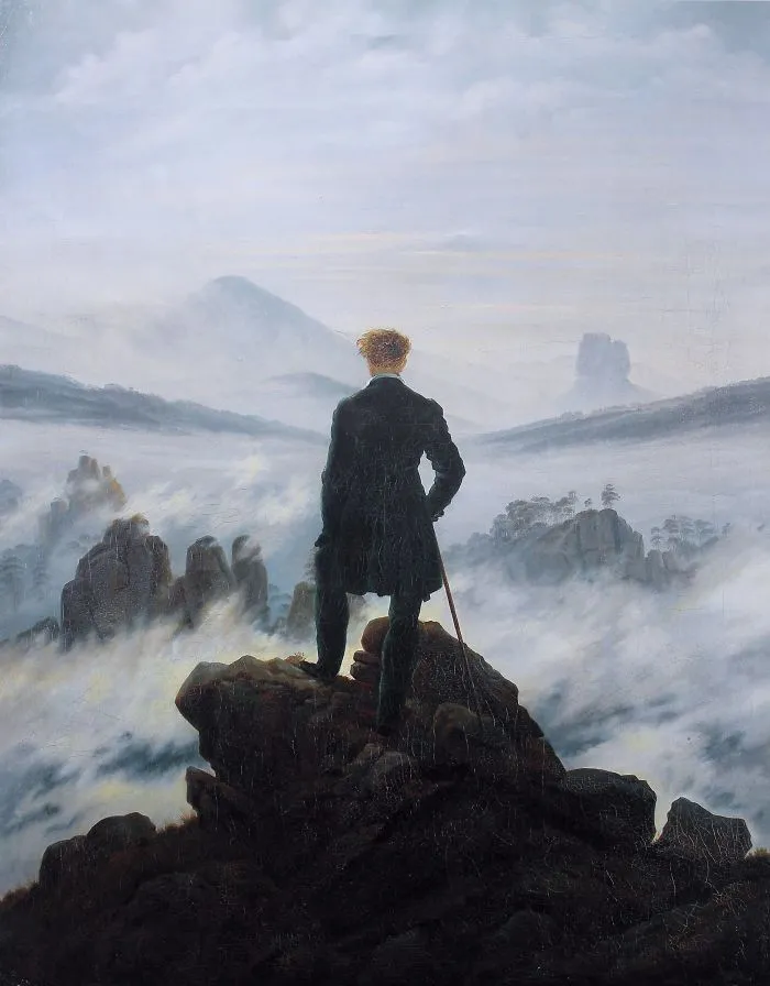 Der Wanderer Über Dem Nebelmeer, Caspar David Friedrich, 1818