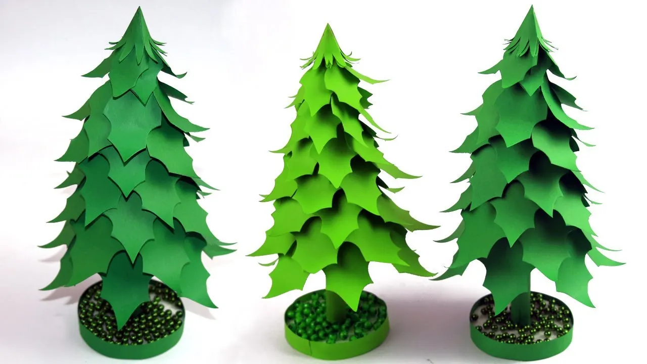 Paper Christmas Tree Making-Xmas Tree Making At Home-Christmas Tree With Paper-DIY Christmas Tree
