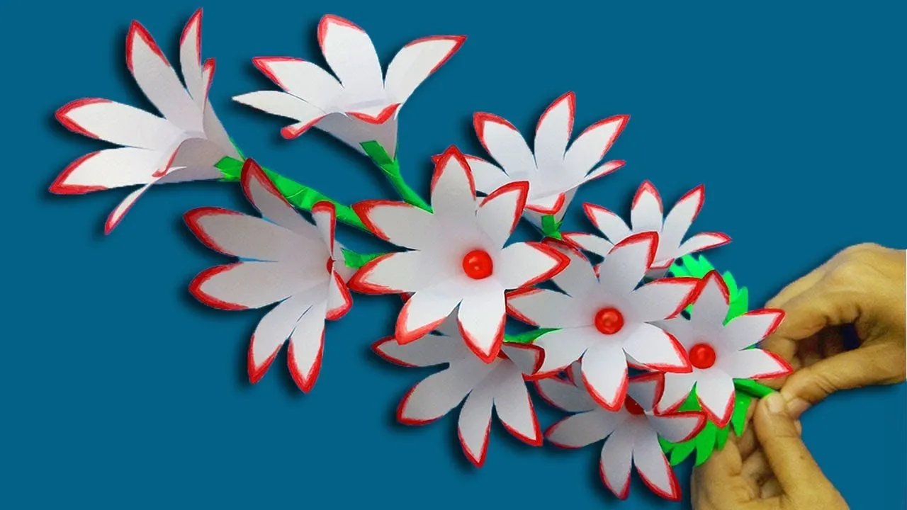 How To Make Beautiful Paper Flowers For Home Decoration Easily