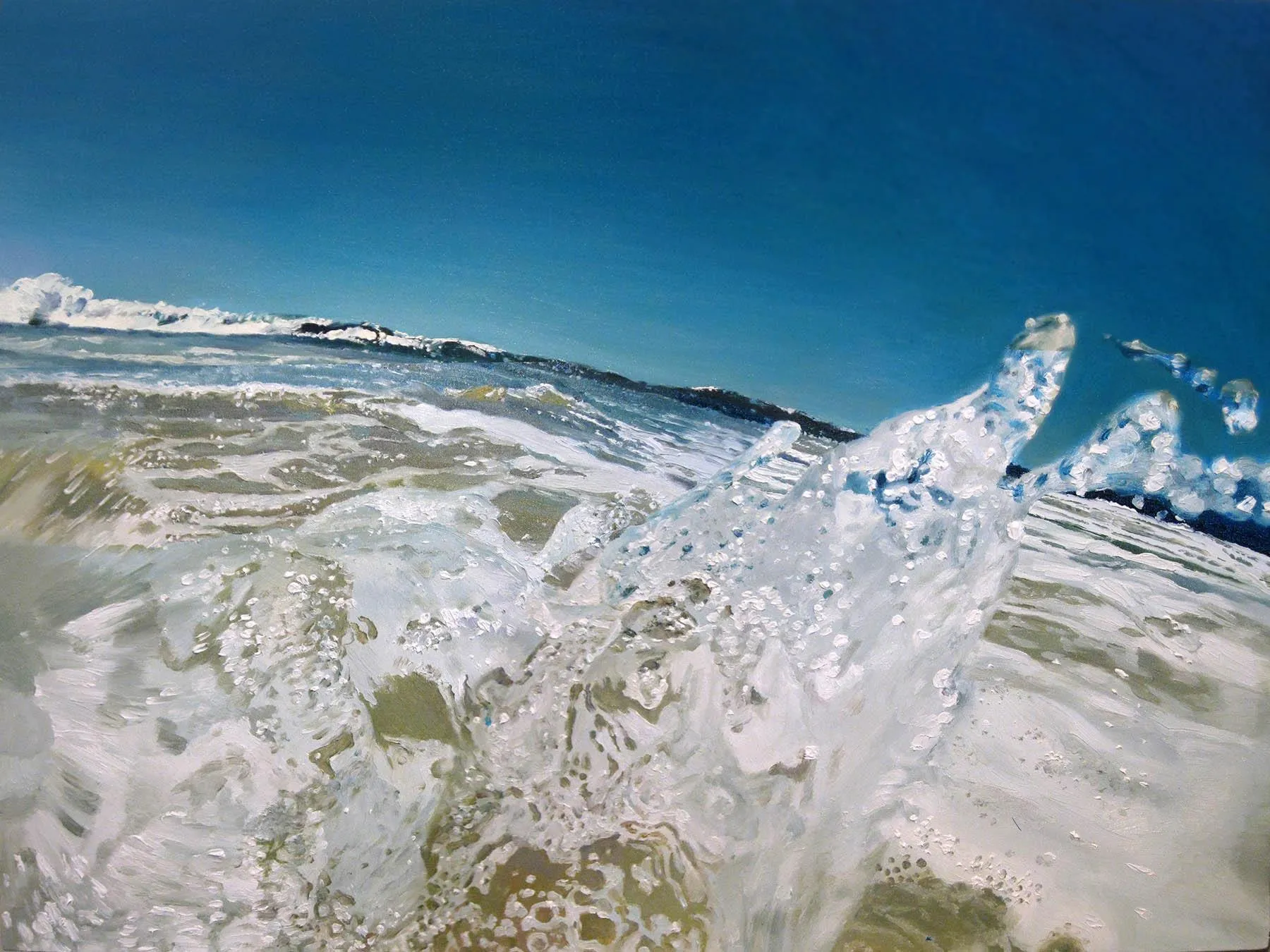 Oil Paintings Of Waves At Zuma Beach