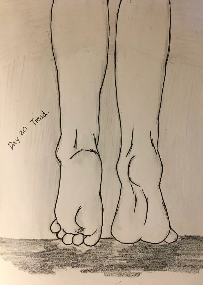 Day 20: Tread, My First Time Drawing Feet