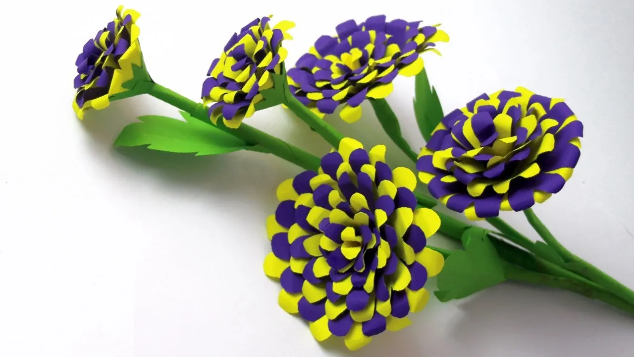 Easy Make Paper Flower Stick- How To Make Beautiful Flower Stick-Easy Paper Stick Flowers Make