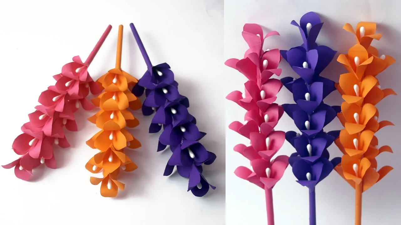 Easy Making DIY Paper Flower Stick-How To Make Beautiful Flower Stick-Easy Paper Flowers Stick Tutorial