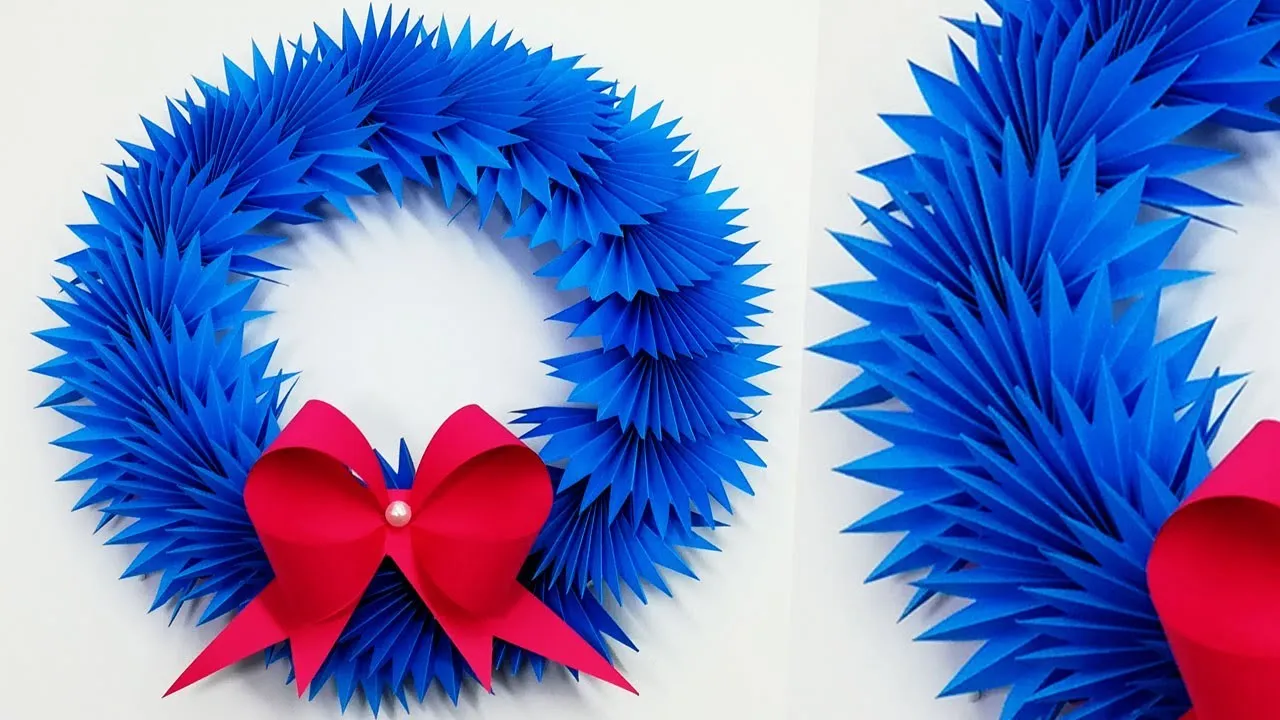DIY Paper Wreath For Christmas Decorations Ideas