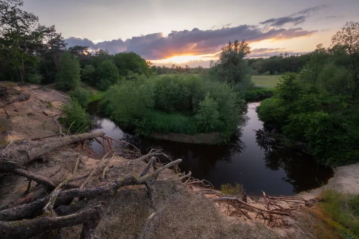 Sunset At Dinkel River