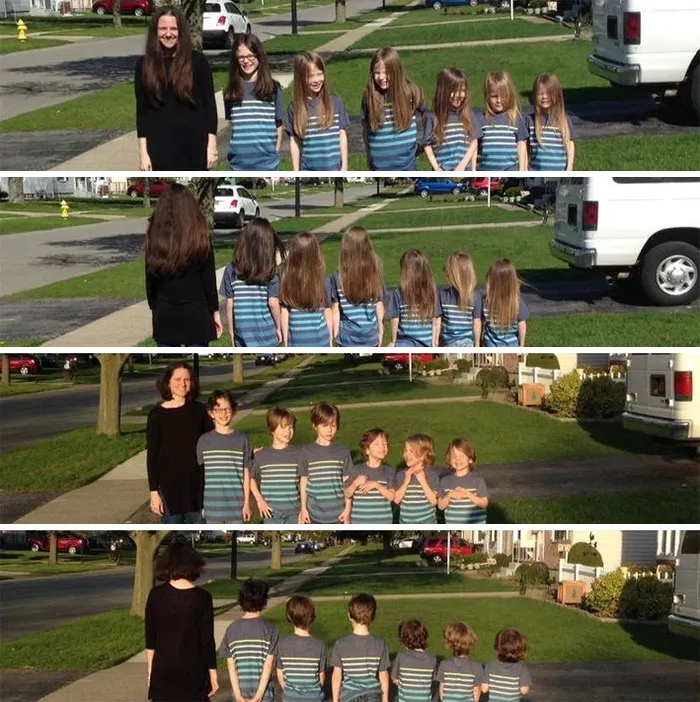 Today My Six Children And I Donated Over 17 Feet Of Hair To Children With Hair Loss