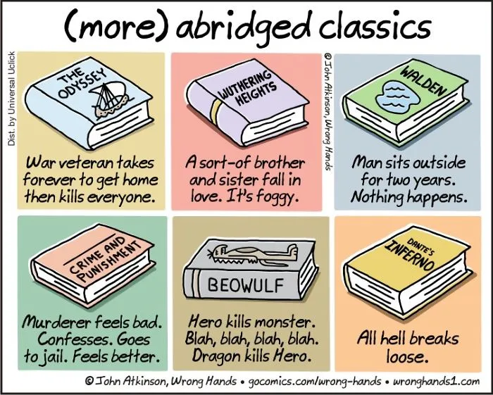 Artist Pokes Fun At Literature Classics In 30 Cartoons