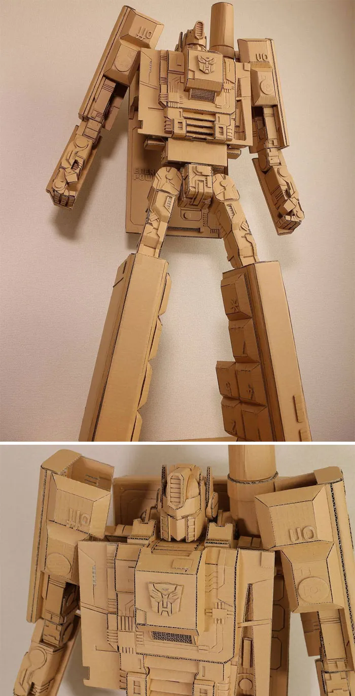 Japanese Woman Converts Amazon Boxes Into Intricate Sculptures (30 New Pics)