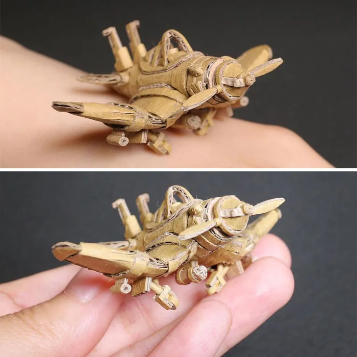 Japanese Woman Converts Amazon Boxes Into Intricate Sculptures (30 New Pics)