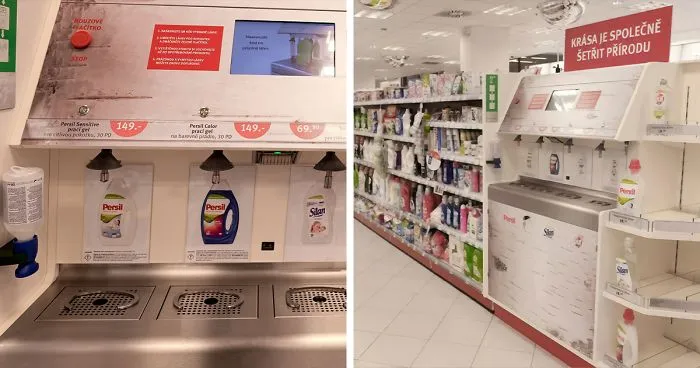 This Drugstore Urges Its Customers To Be Eco-Friendly By Placing A Cleaning Product Refilling Station