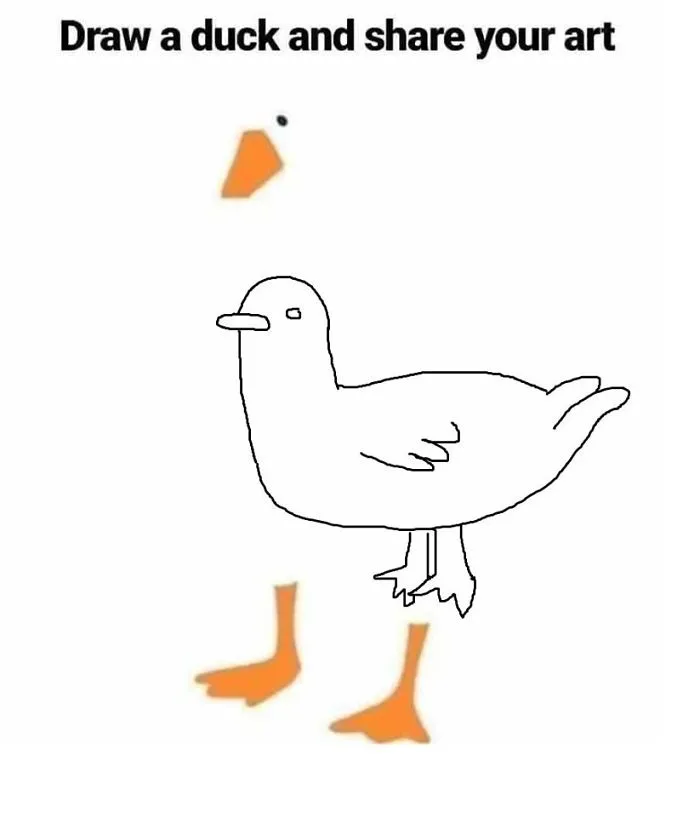 La gente se volvió loca después de que alguien pidiera que "dibujaran un pato" con esta simple plantilla