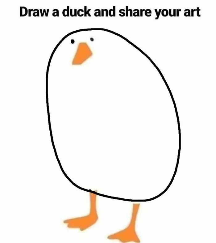 People Go Wild After Someone Asks Them To "Draw A Duck" Based On This Simple Template