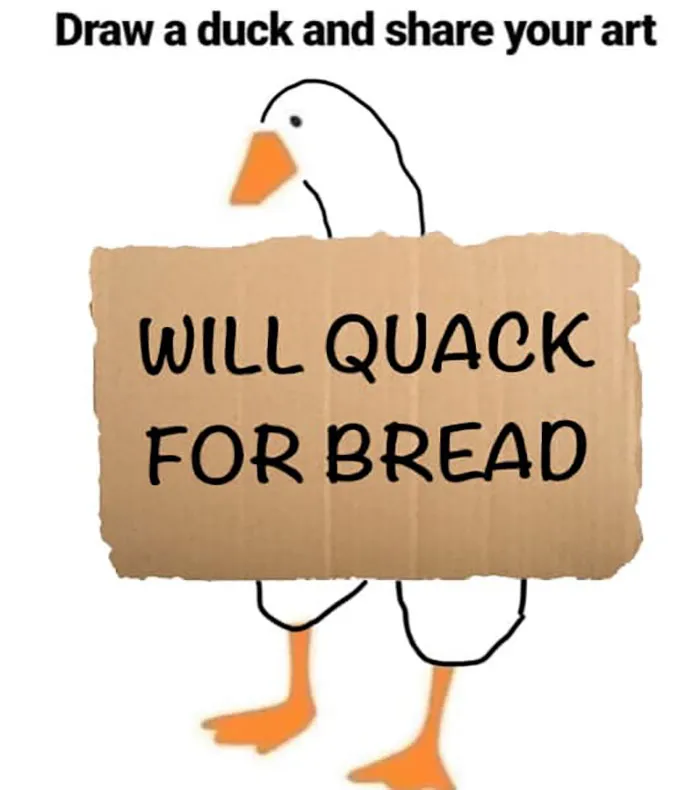 La gente se volvió loca después de que alguien pidiera que "dibujaran un pato" con esta simple plantilla