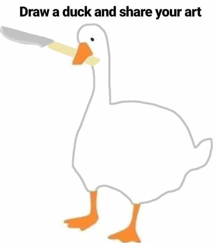 Drawing-Duck-People-Art