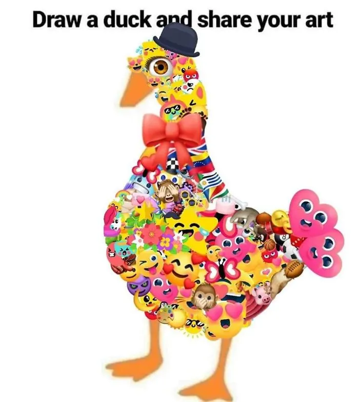 La gente se volvió loca después de que alguien pidiera que "dibujaran un pato" con esta simple plantilla