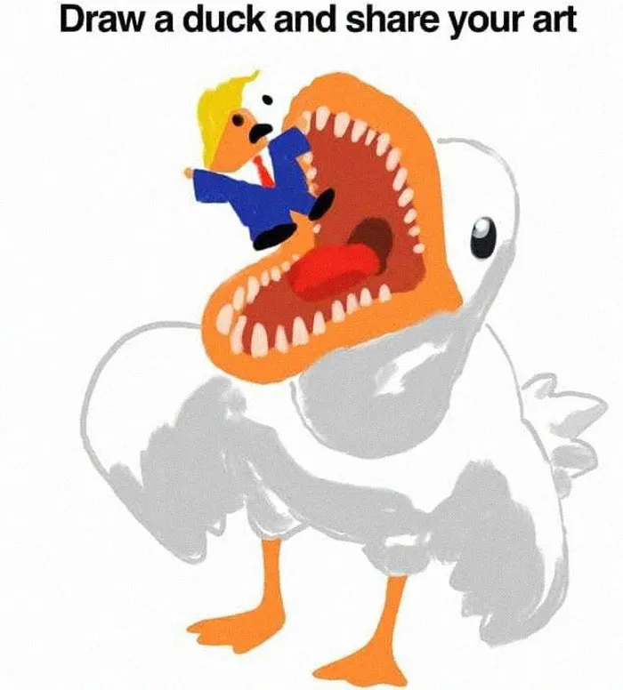 La gente se volvió loca después de que alguien pidiera que "dibujaran un pato" con esta simple plantilla
