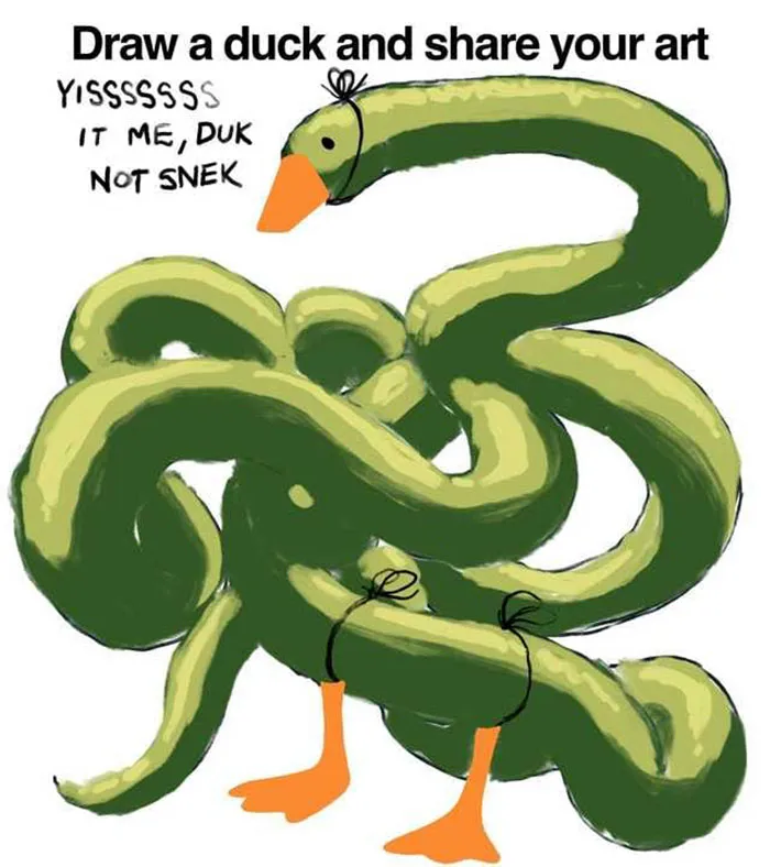 People Go Wild After Someone Asks Them To "Draw A Duck" Based On This Simple Template