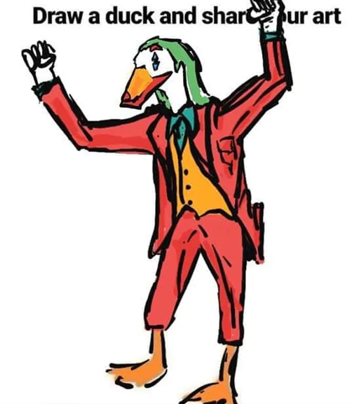 La gente se volvió loca después de que alguien pidiera que "dibujaran un pato" con esta simple plantilla