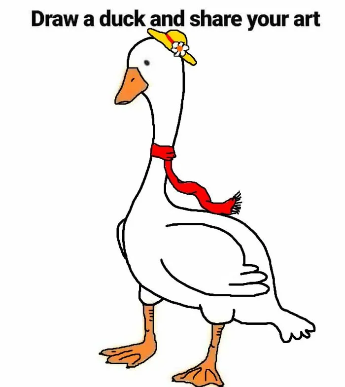 People Go Wild After Someone Asks Them To "Draw A Duck" Based On This Simple Template