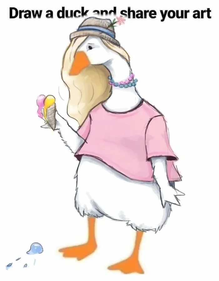 La gente se volvió loca después de que alguien pidiera que "dibujaran un pato" con esta simple plantilla