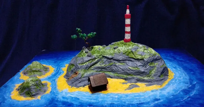I Spent 50 Hours To Create A Dream Island With Lighthouse Proposed By My 7-Year-Old Son